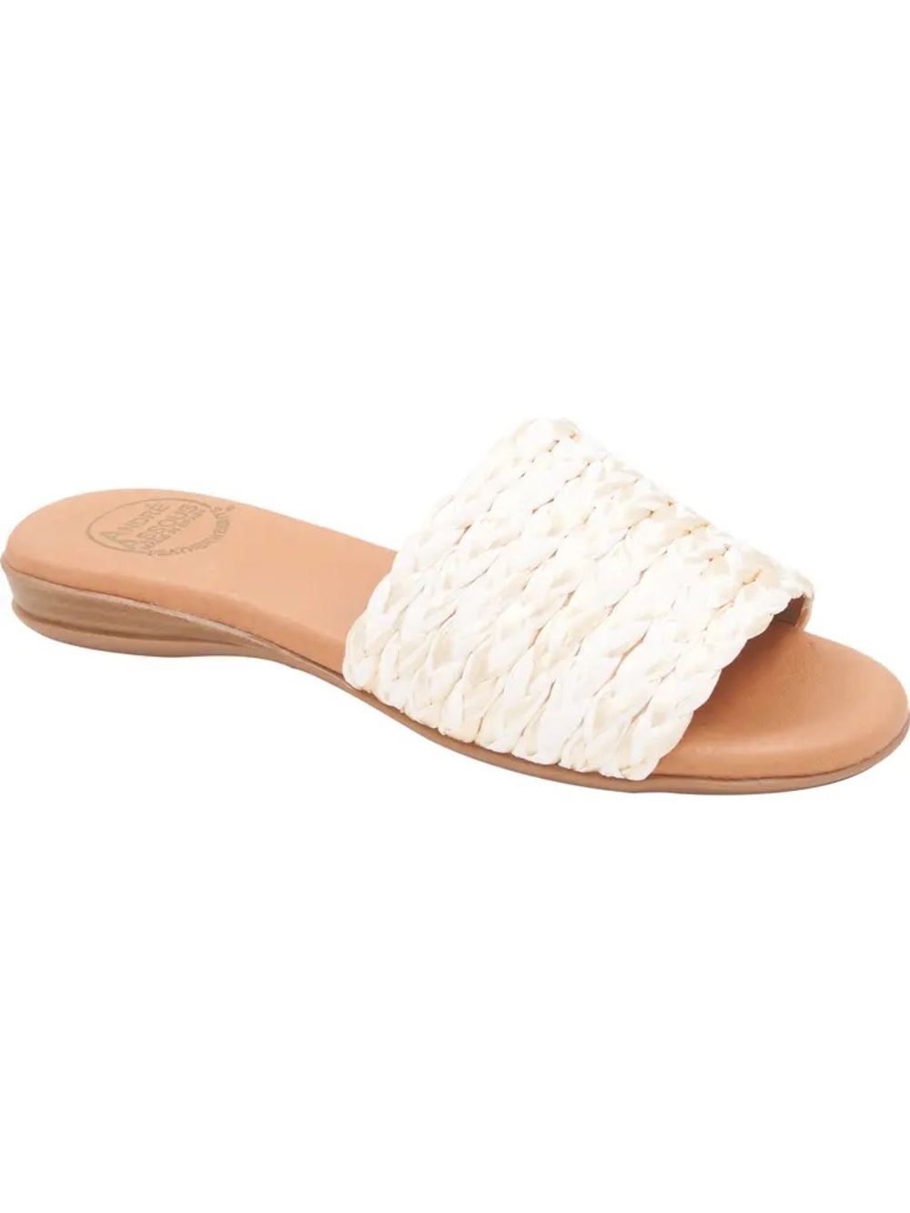 Andre Assous Nahala Tan Raffia Beachy Flat Sandal Size 9